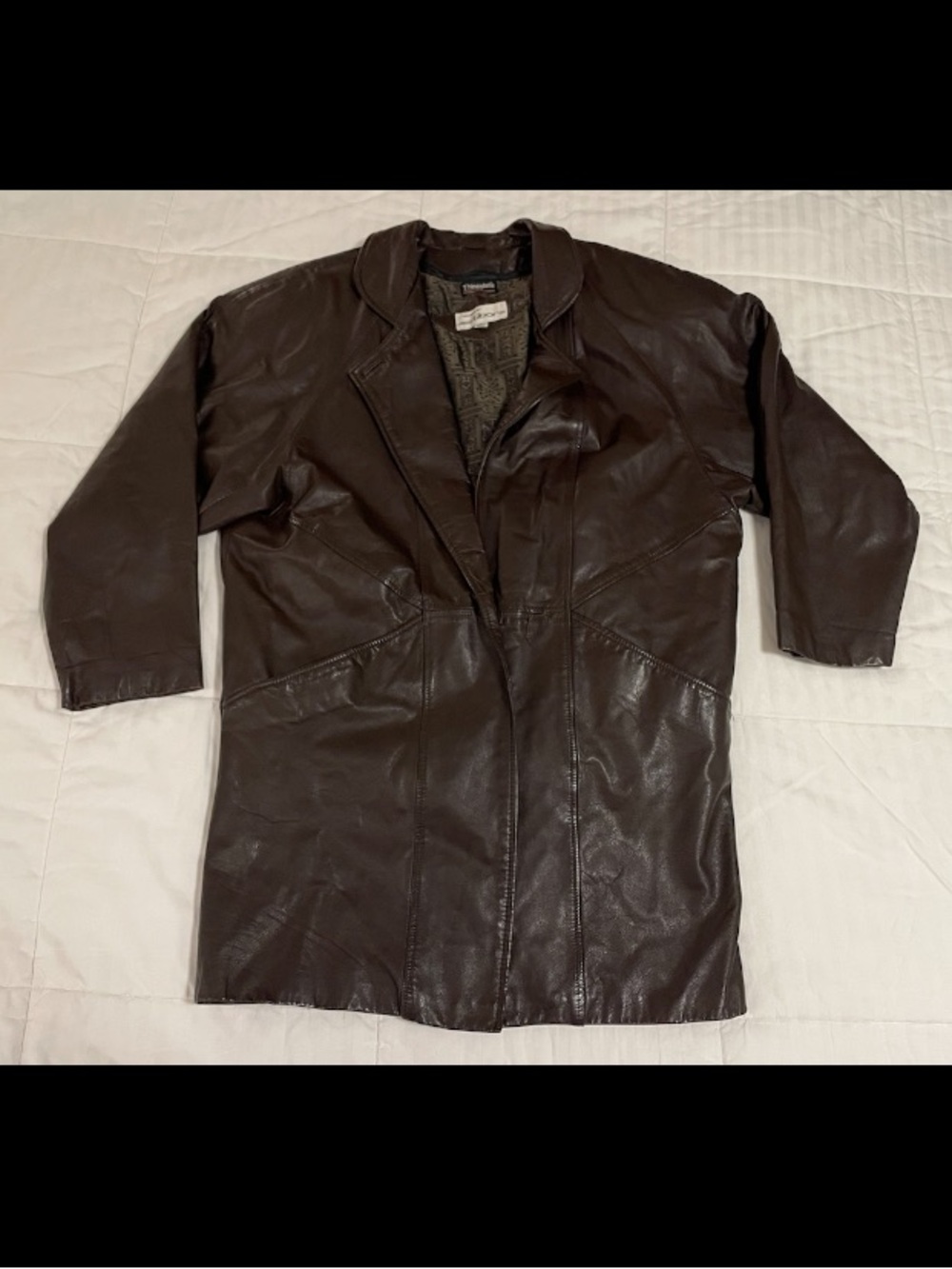 Vintage Tibor Women’s Leather Coat Jacket Size Small Chocolate Brown Thinsulate